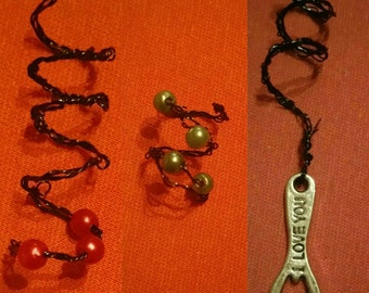 3 metal dreadlock beads
