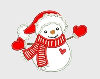 Snowman Christmas Embroidery Design for machine embroidery, INSTANT DOWNLOAD hoop 4x4 5x7 6x10