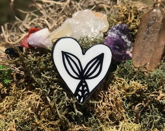 Mermaid Tail Heart Pin