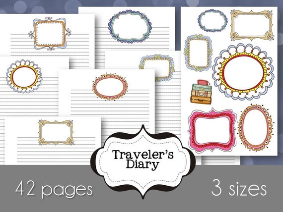 Journal Printable Paper 3 sizes included to fit all your