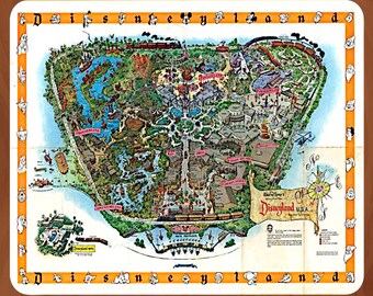 Disneyland map | Etsy