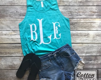 Monogrammed Tank,Swimsuit Coverup, Workout Tank,Beachwear, Tank Top, Summer Tank
