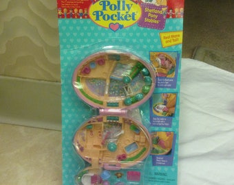 Vintage Polly Pocket Shetland Pony Stables Compact New in Package