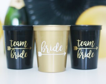 Team Bride Stadium Cups, Bachelorette Team Bride Cups, Party Stadium Cups, Bachelorette Cups, bachelorette Party, Hen Party, Bridal Shower