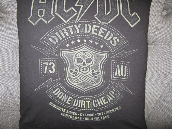 AC/DC T Shirt Throw Pillow