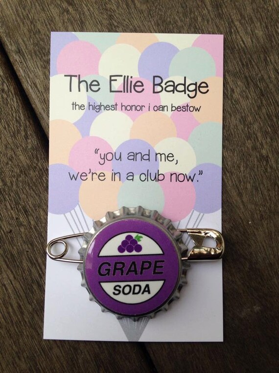Ellie Badge Grape Soda Pin Inspired by DisneyPixar's Up