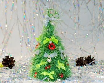 Christmas tree ornaments Office decor Christmas decor Coworker gift Tree decor Christmas stocking Crochet Knitted Home decor Retirement gift
