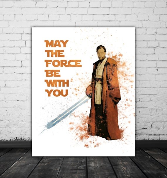 Download May The Force Be With You Obi Wan Kenobi Star Wars Wall Art