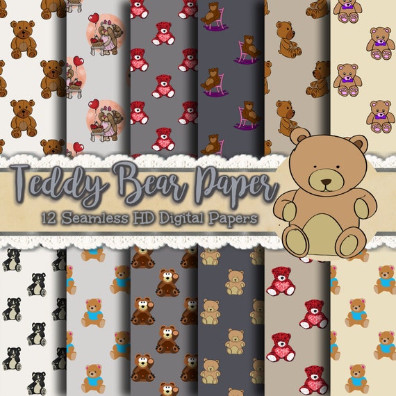 Teddy Bear Paper Teddy Bear Scrapbooking Paper Bear Paper