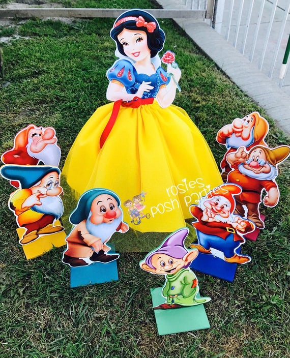 Snow White Birthday Centerpieces With 7 Dwarfs For Birthday 