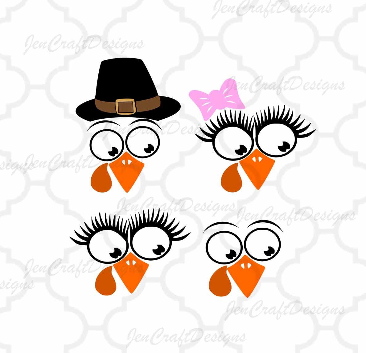 Download Turkey face, Thanksgiving SVG,EPS Png DXF, studio files for Cricut, Silhouette, Vinyl Cutters ...