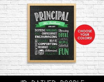 Principal Sign - Principal Chalkboard Sign - Principal Gift - Principal Appreciation - Principal Custom Sign - Principal Printable