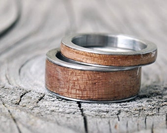 stainless steel ring, Titanium Ring,Stainless Steel Wedding Ring, Personalize Custom Engrave Men's Stainless Steel Ring, titanium wood rings