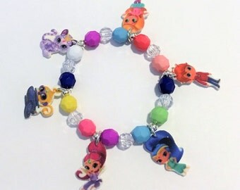 Shimmer and Shine Charm Bracelet, Shimmer and Shine Party Favor Charm Bracelet, Shimmer and Shine Birthday Favor, Girls Charm Bracelet