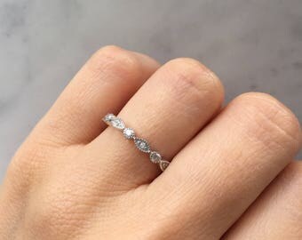 Sterling Silver Art Deco Ring. Silver Band Ring. Stackable Ring. Band Ring. Silver Stacking Ring. Stacking Band. Silver Band. Silver Ring.