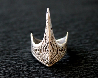 Men's Boho Ring, Antique Silver Men's Ring, Bohemian Men Ring, Ethnic Men Ring, Statement Men Ring, Tribal Men Ring, Spike Ring, Spear Ring