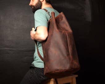 Leather Duffel Bag, Leather Weekender Bag, Duffle Bag made of Leather, Leather Bag