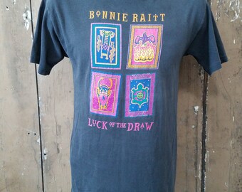Vintage Bonnie Raitt Luck of the Draw 1992 Tour Shirt, Medium