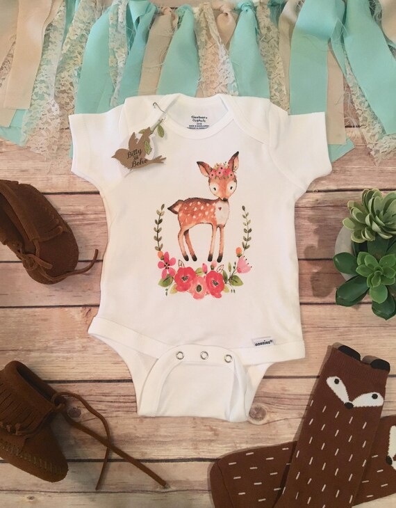 Deer Onesie® Baby Girl Clothes Boho Baby Clothes Baby