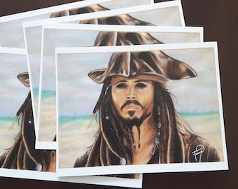 Jack Sparrow portrait // Johnny Depp // Print