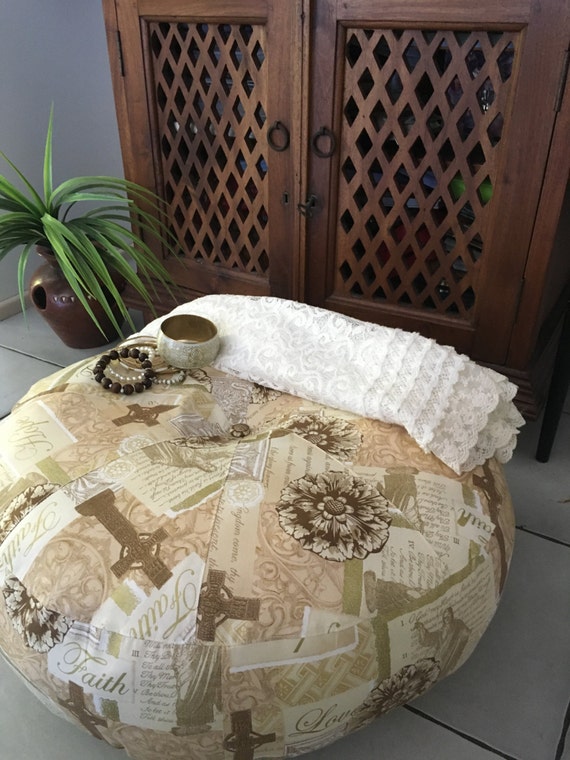 SALE Unfilled Large Boho Floor Cushion Cover Fabric Pouffe