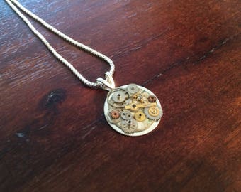 Steampunk Watch Gear Pendant