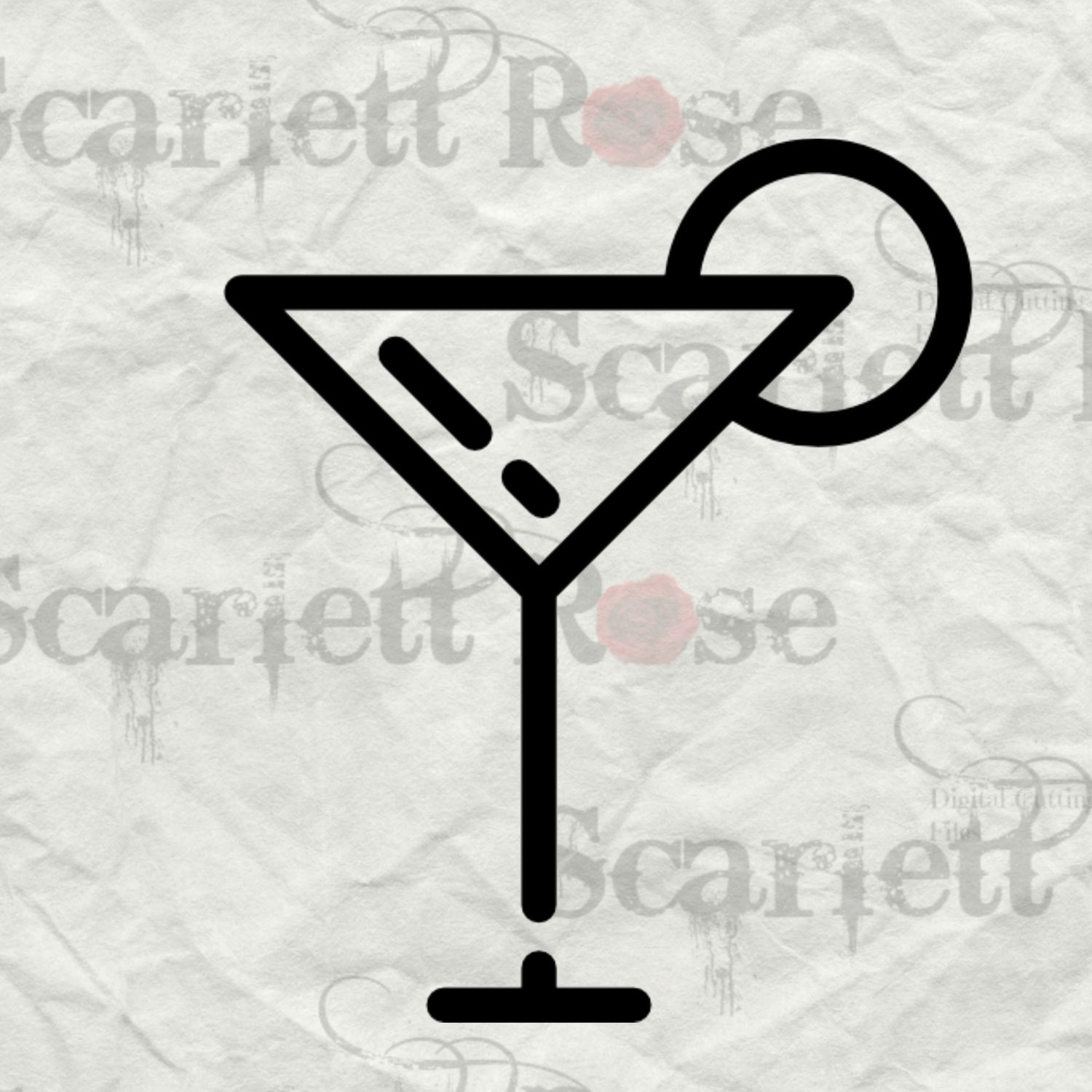 Martini Glass SVG - svg cutting file for Cricut ...