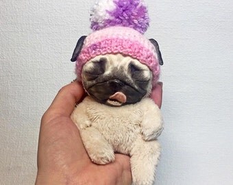 Pug Handmade Dog Puppy Pet Doll Toy Animal