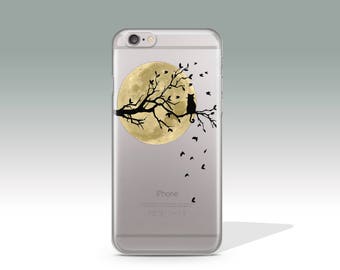 iPhone 7 Case Cat Clear iPhone 7 Plus Case Moon iPhone 7 Case Clear iPhone 6 Case iPhone 6s Case Silicone iPhone Case Christmas Gift //188