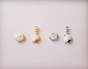 Cat earrings, Cat stud earrings, Cat jewellery, Animal earrings, Earrings, Cat lovers, Crazy cat lady