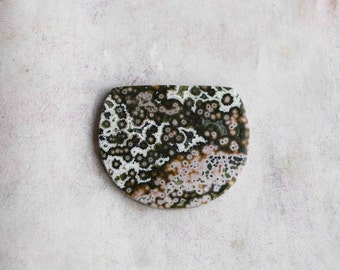 Large Ocean Jasper Cabochon - Natural Stone Cab - Destash
