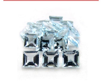 0.05-0.07 Cts of 2 mm A Square Aquamarine ( 1 pc ) Loose Gemstone-391429