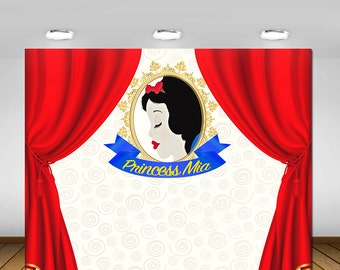 Snow White Birthday Party Backdrop, Snow White Decorations, Snow White, Princess Backdrop, Royal, Bacdrop, Poster, Sign, 60x72 inches