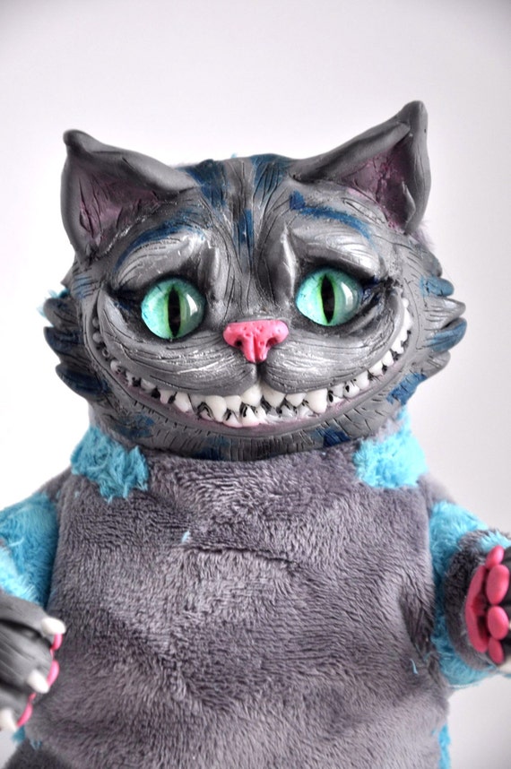 CHESHIRE CAT Stuffes toy Cheshire cat toy Creature Ooak