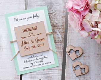 Wedding Wood Save-the-Date Magnet, Wood Magnet, Wooden Magnet, Save The Date Magnet, Wooden Save The Date Magnet, Rustic Save The Date