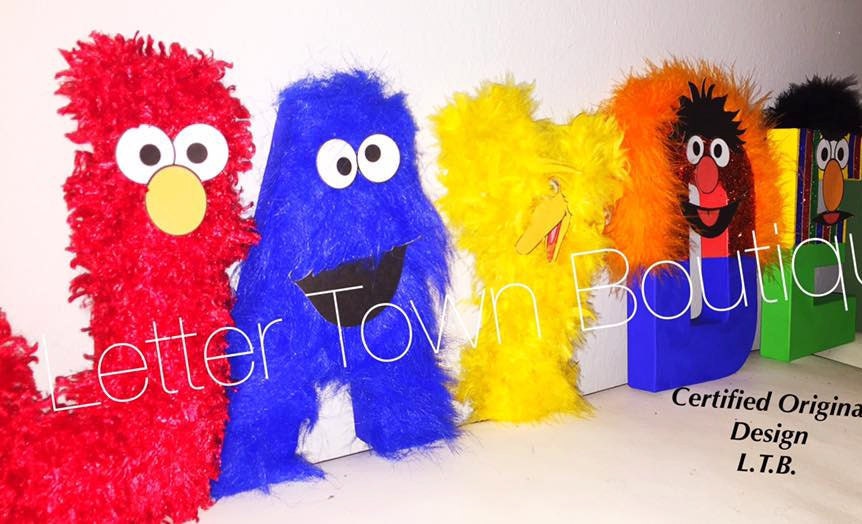 Sesame Street Letters Sesame Street Birthday by LetterTownBoutique