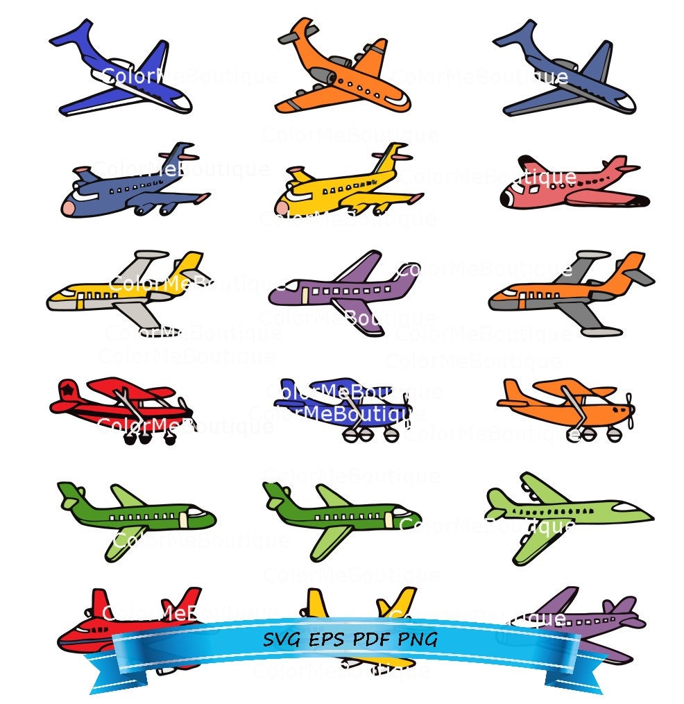 Printable Airplane Clipart For Stickers Or Fun