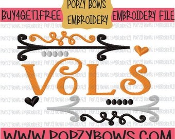 Buy 4 get 1 FREE Vols Arrows 5x7 6x10 Embroidery File Newborn outfit Sports Football Baseball Team Name Hearts