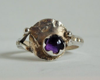 950 silver ring with amethyst
