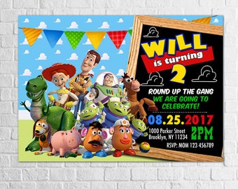 Toy Story Birthday Invitation, Toy Story Invitation, Printable Toy Story Invitation, PDF or JPG, Personalized Toy Story Invites, Toy Story 2