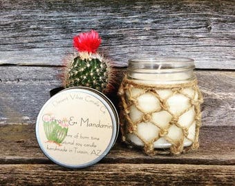 Macrame Soy Candle, 8 oz. Mason Jar Candle, Soy Candles Handmade, Desert Vibes, Rustic Candle, Natural Soy Candle, Joanna Gaines Decor