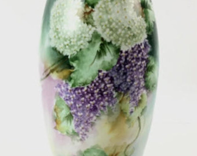 Antique Very Rare Delinieres & Co France Limoges Porcelain Vase Circa 1894-1900