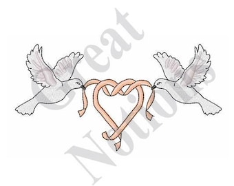 Wedding Doves - Machine Embroidery Design