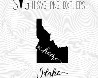 Idaho Home Svg, State Svg, Font Svg Files For Silhouette For Cricut, SVG EPS PNG Dxf Vector Cutting Files Vinyl Decal, Monogram Svg