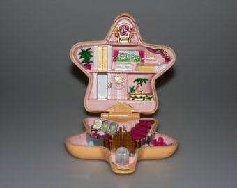 Polly Pocket Hollywood Hotel Peach Star Compact Bluebird Vintage 1992