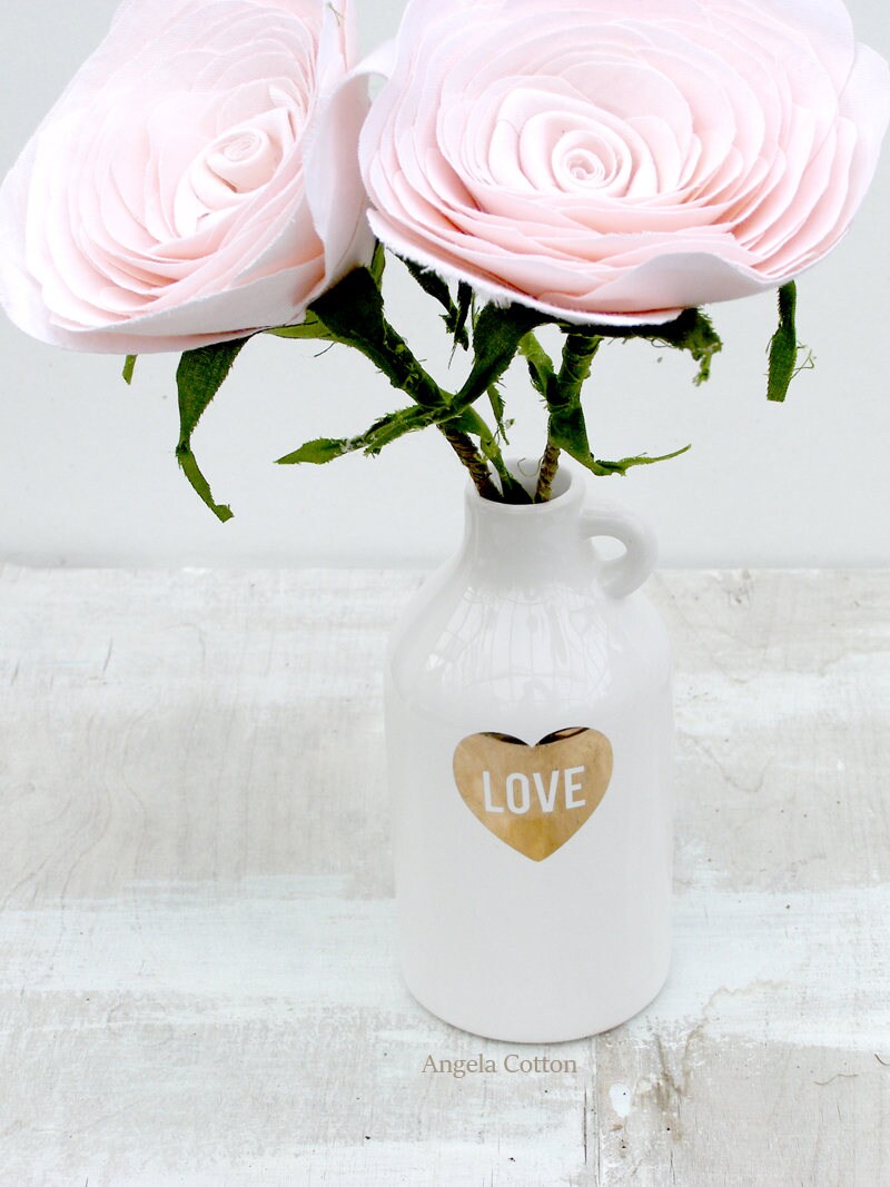 2nd Anniversary Bouquet of cotton flowers Rose Pink Cotton