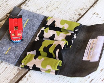 Car Wallet Camo. Toy Car Carrier. Toy Car Roll Up. Toy Car Holder. Travel Toy. Car Mat. Car Toy. Car Organizer. Gift for Kids. Car Storage.