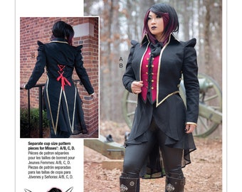 Misses' Lined Costume Vest and Jacket Sewing Pattern -McCall's M7616 Sewing Pattern, New UNCUT - US 6 -8 -10 -12 -14 or 14 -16 -18 -20 -22