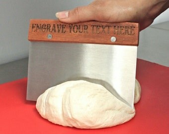 Chef Gift, Baking Dough Scraper, Bench Scraper, Bakery Sign, Cutter for Pastry or Pasta, Soap Cutter, Personalized Baking, Stocking Stuffer