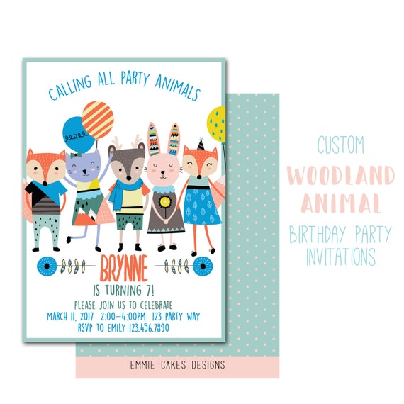 animal party invites